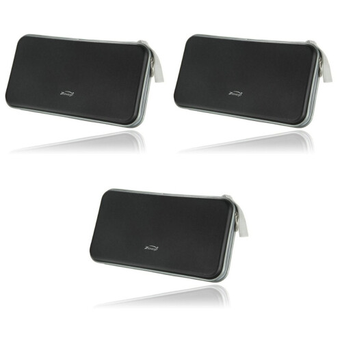 3Pièces Pochette Rangement Cd Noir 80 Disques Résistante 2