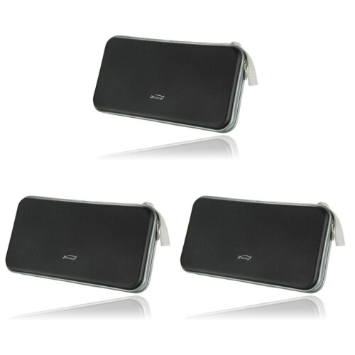 3Pièces Pochette Rangement Cd Noir 80 Disques Résistante 1