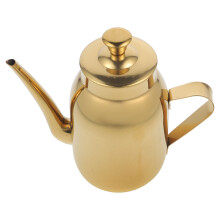 5Pcs Golden Stainless Steel Oil Dispensers Kitchen Sauce Bottle Set