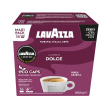 Lavazza A Modo Mio Lungo Dolce, 36 Coffee Capsules, with Aromatic Notes of Dried Fruits, for a Sweet Espresso, 100% Arabica, Intensity 6/13, Medium