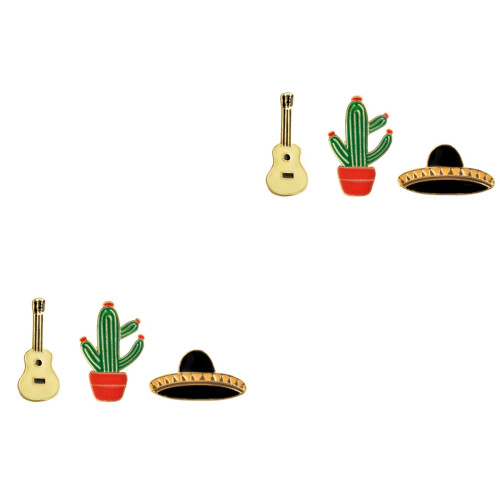 24Pièces Broches Étoiles Et Cactus Coloré Pour 2