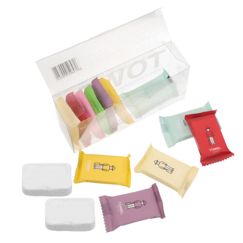 14Pièces Serviettes Compressées Pour Voyage Coton Doux Usage