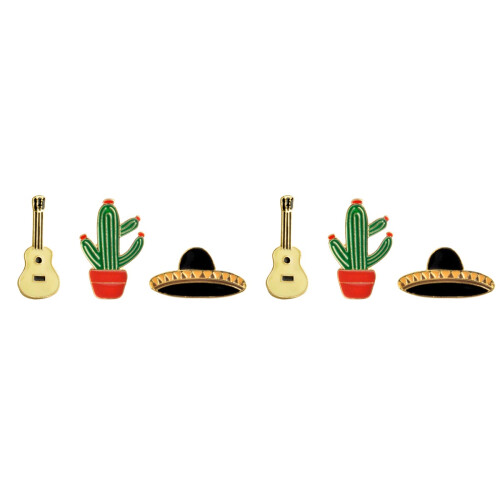 24Pièces Broches Étoiles Et Cactus Coloré Pour 1