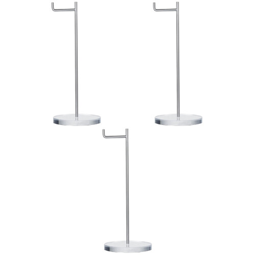 3Pièces Support Casque Argenté Protéger Ranger Facilement 2