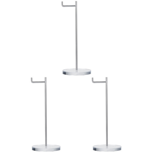 3Pièces Support Casque Argenté Protéger Ranger Facilement 1