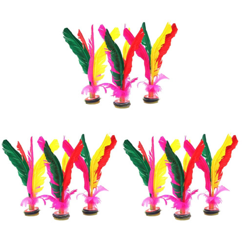 30Pièces Shuttlecock Chinois Plume Caoutchouc 1