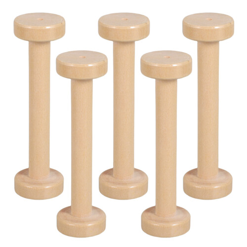 5Pièces En Bois Khaki Vintage Pour Macramé