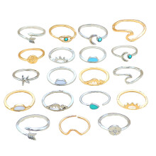 38Pièces Anneaux Turquoises Pour Et Adolescentes Délicats