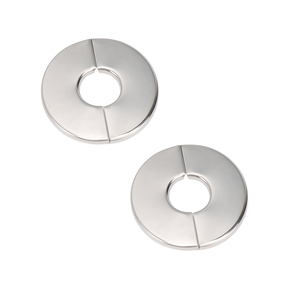 Shower Arm Flange 304 Stainless Steel Rustproof Chrome Pipe Hole Cover 27Mm Wall Escutcheon 2 Pack 9044945415506