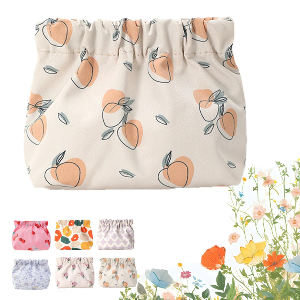 Portable Makeup Bag Waterproof Oxford Fabric Small Cosmetic Bag for Purse Travel Organizer Khaki