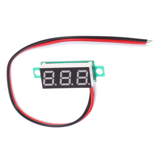3Pièces Module Voltmètre Digital Mini Bleu 4-30V 0-10A Écran LED Jaune