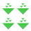 16Pcs Plastic Foosball Table Corner Protectors Green Triangle Guards 5