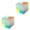 2Pièces Cube Rgb En Verre Multi Pour Science Décoration 3