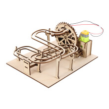 4Sets DIY Wooden Puzzle Cognitive Toy Light Brown Kids