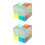 2Pièces Cube Rgb En Verre Multi Pour Science Décoration 5