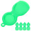 15Pcs Portable Green Plastic Scrapers Scratch Off Tools 1