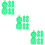 15Pcs Portable Green Plastic Scrapers Scratch Off Tools 10