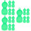 15Pcs Portable Green Plastic Scrapers Scratch Off Tools 9
