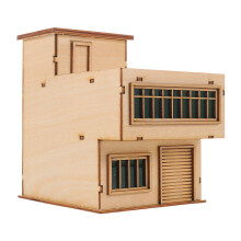 Mini DIY Huis Khaki Voor Kleuring En Zandtafel Scenes
