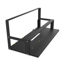 Black Open Air Computer Bracket Frame for Video Cards Storage