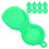 15Pcs Portable Green Plastic Scrapers Scratch Off Tools 2