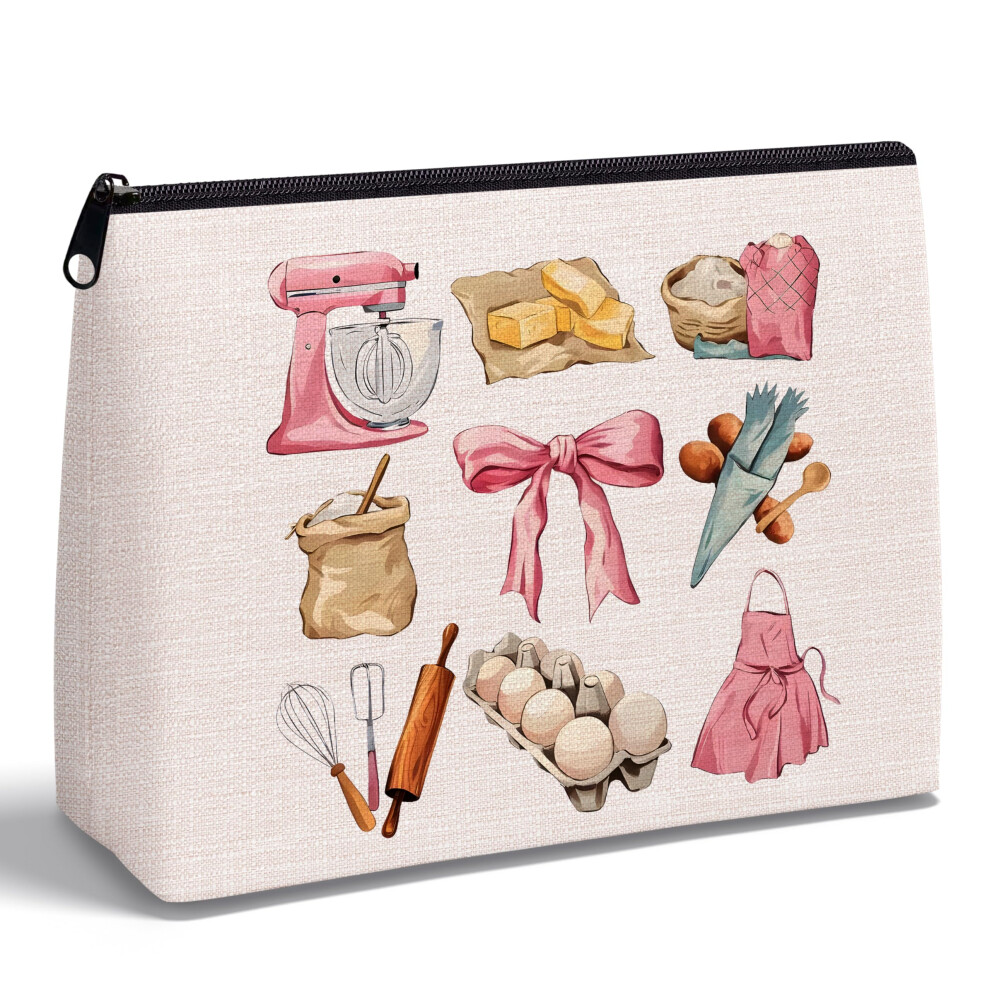 Waterproof Makeup Bag with Reinforced Zipper, Travel Cosmetic Pouch for Women