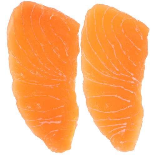 4Pièces Modèles Saumon Orange Simulation Haute Qualité Décoration