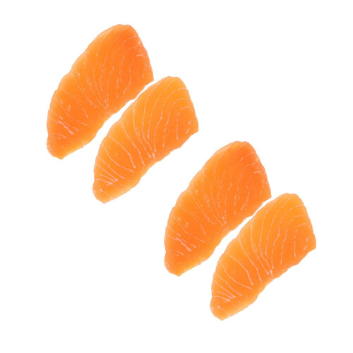 4Pièces Modèles Saumon Orange Simulation Haute Qualité Décoration 2