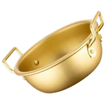 Large Aluminum Mixing Bowl 13.5cm Korean Rice Bowl with Double Handles Durable MultiPurpose Design