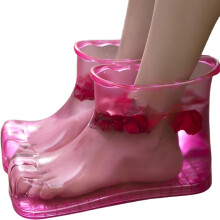 Wearable Foot Spa Bath Shoes with Thermal Massage Relief and Leakproof WaterSaving Tub, Pink
