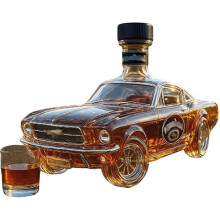 Whiskey Decanter Car Shaped 300ml Glass Bottle for Men Collectors Bar Display