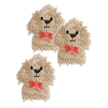 Mini Shih Tzu Embroidered Iron On Dog Applique Patch for Jackets Bags Hats Backpacks 3pcs