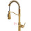 Gold Touchless Kitchen Faucet with Pull Down Sprayer, Brushed Brass Motion Sensor Hands Sink Tap Ref: 9519 1