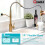 Gold Touchless Kitchen Faucet with Pull Down Sprayer, Brushed Brass Motion Sensor Hands Sink Tap Ref: 9519 4