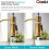 Gold Touchless Kitchen Faucet with Pull Down Sprayer, Brushed Brass Motion Sensor Hands Sink Tap Ref: 9519 5