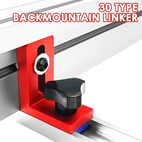 30 Type Miter Track Stop for TTracks, Adjustable Alloy Stopper for Precise Woodworking, Red 2