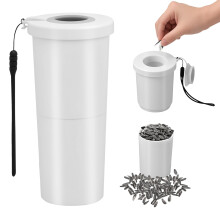 Snack Cup with Dual Compartments for Sunflower Seeds and Shells, TravelFriendly Organizer White 1Pc