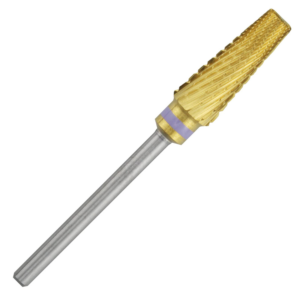 5 in 1 Tungsten Carbide Nail Drill Bit 3/32' Shank, Mixed Grit, Titanium Coated for Manicure Pedicure