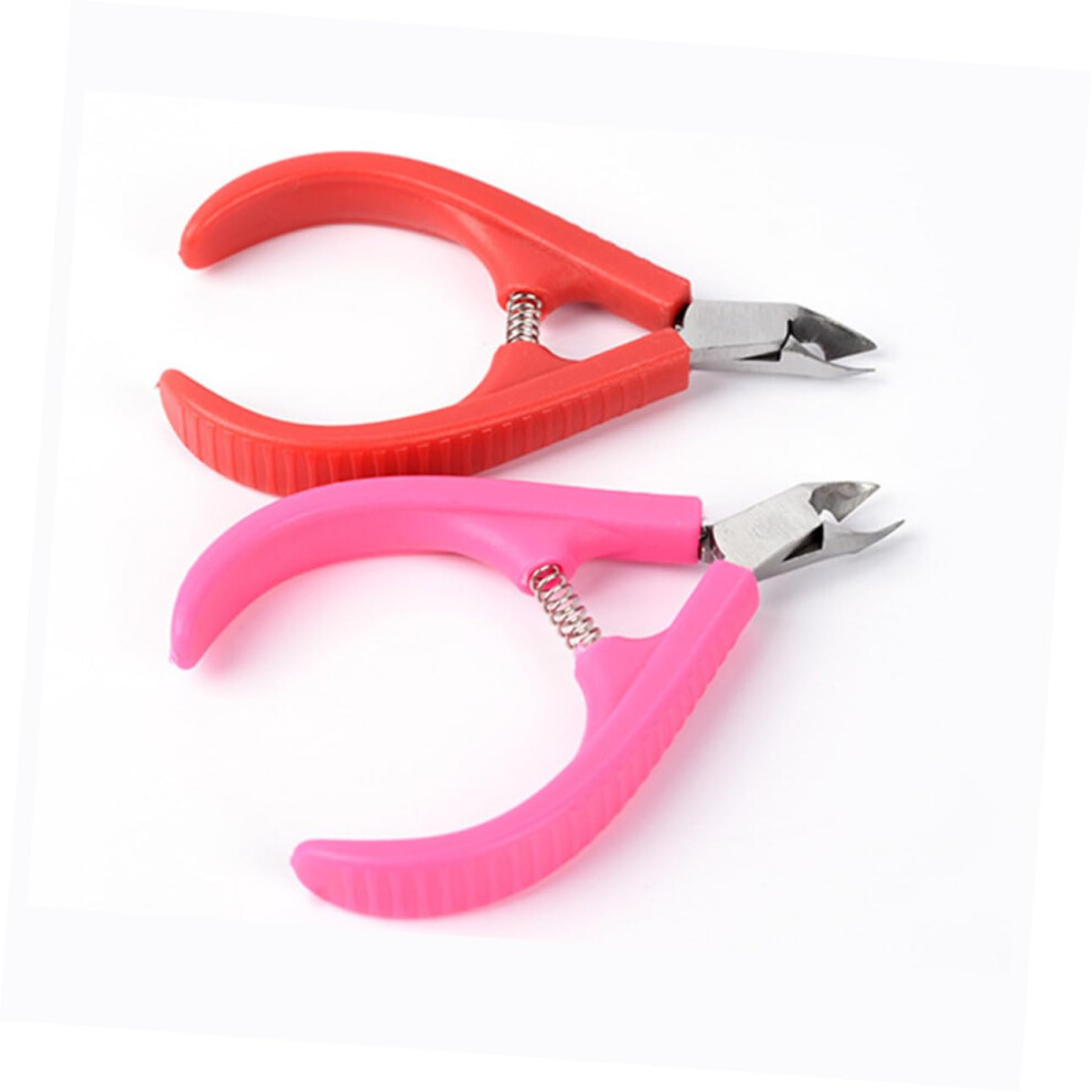 2pcs Professional Cuticle Nipper with NonSlip Grip Stainless Steel Manicure Tool for Salon Nail Care