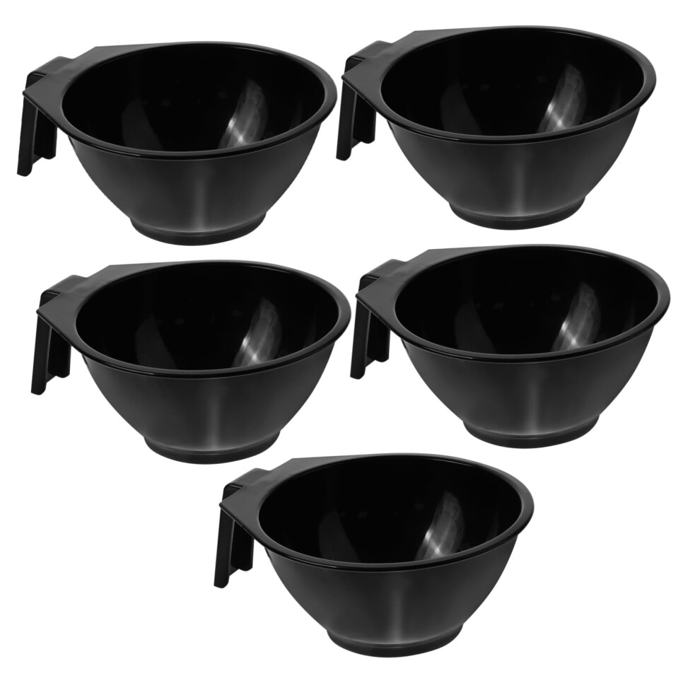 5Pcs Plastic Hair Dye Mixing Bowl Set for Salon and Home Easy Clean DIY Hair Coloring