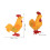 3Pcs Wind Up Chicken Toys Multi-Color ABS Steel Easter 2