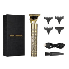 ZeroGapped Cordless Hair Clippers with TBlade, USB Rechargeable, 120min Runtime, Golden Dragon Design