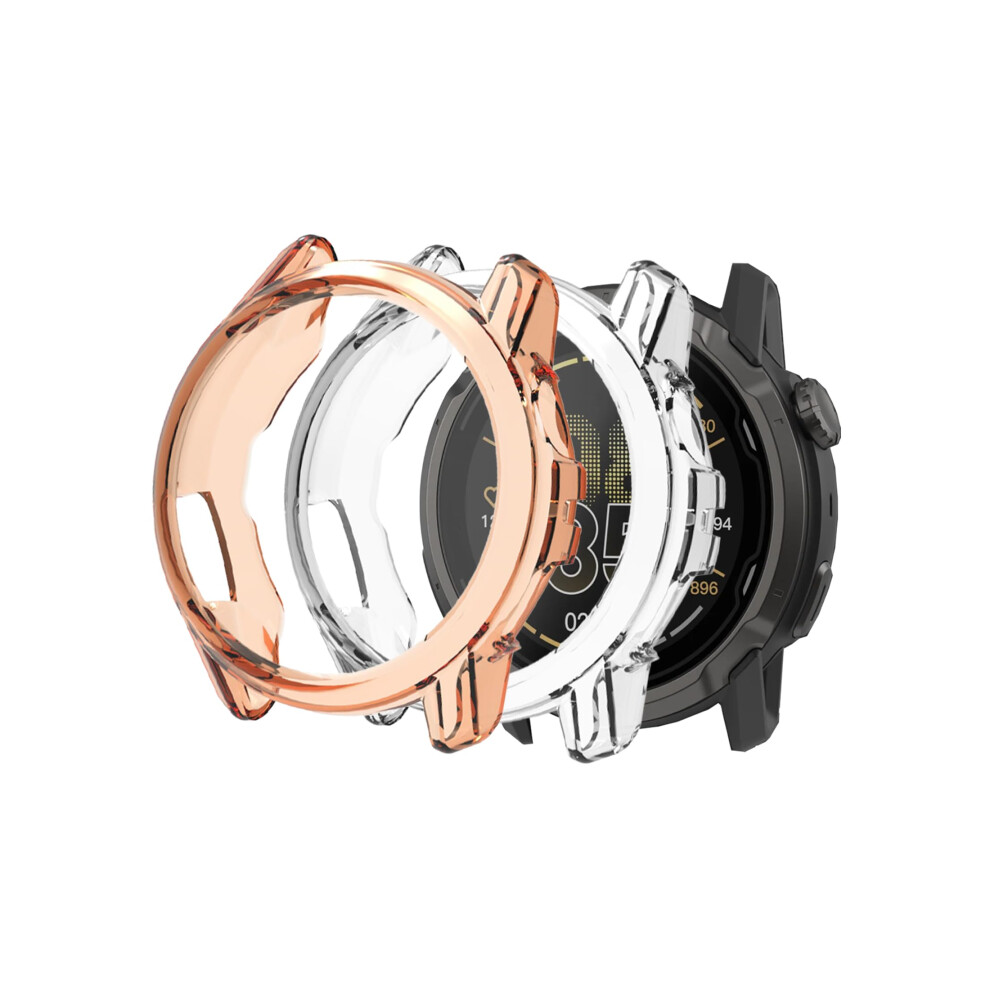 2 Pack Tpu Watch Protector For Coros Apex 2 42Mm, Scratchresistant Slim Bumper Case Transparent + Orange 9070919992803