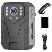 2K Waterproof Body Camera with 170 Wide Angle, Night Vision and 128GB Storage for Police Use