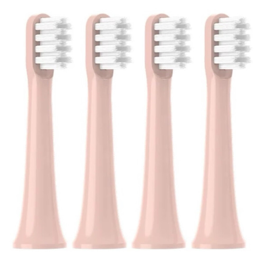 Pink Electric Toothbrush Replacement Heads Soft Compatible With Soocas Ex3 4 Pack Soft Bristles