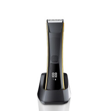 Mens Pubic Hair Trimmer Waterproof with LED Light, SkinFriendly Ceramic Blade, Rechargeable