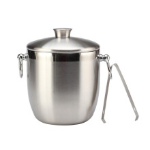 Stainless Steel Hammered Ice Bucket Keeps Drinks Cold Longer for Wine Champagne and Beer Parties