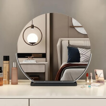 Vanity Mirror with Lights, 360 Rotating LED Makeup Mirror with Marble Base and 3Color Dimming