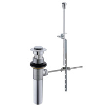 Bathroom Sink Pop Up Drain with Overflow, Chrome Brass Assembly, LeakProof Universal Fit