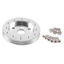 Steering Wheel Adapter 6 Hole to 3 Hole Silver Hub Converter for Cars and Trucks